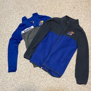 BOYS KU bundle  (12-14) medium/large KANSAS JAYHAWK jacket duo